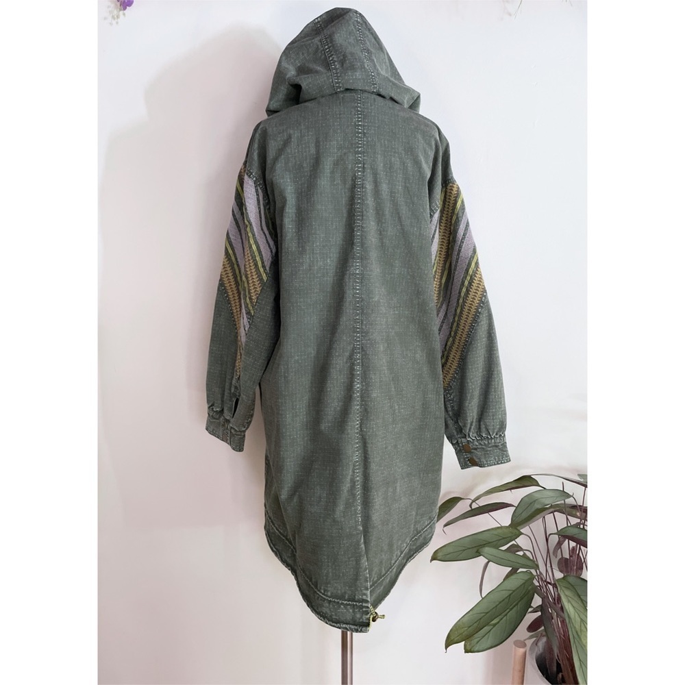 NWT Anthro Pilcro and the Letterpress Embroidered Striped Utility Anorak Jacket  - Picture 8 of 11